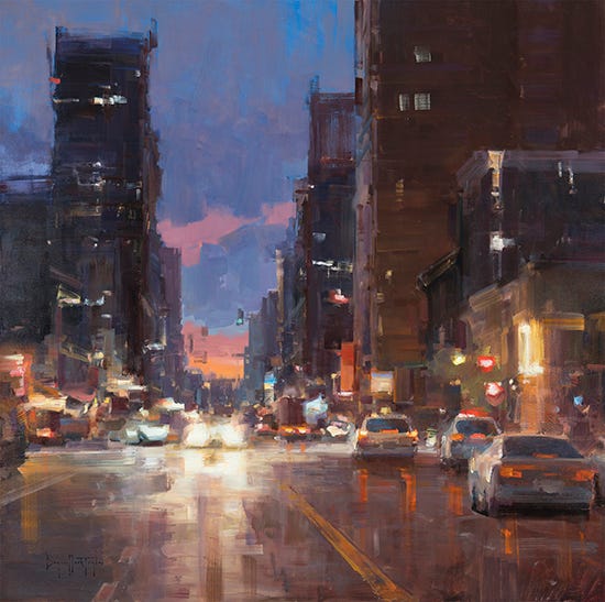 San Diego Sunset , 30 x 30", Oil, © Bryan Mark Taylor