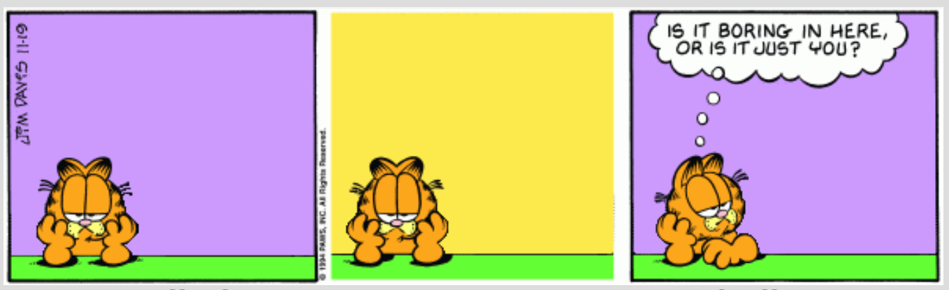 Garfield comic strip boredom Garfield comic strip boredom