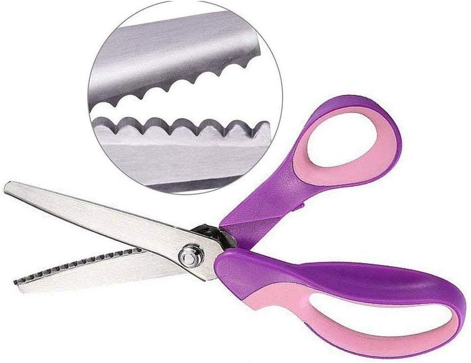 Amazon.com: NEJLSD Pinking Shears for Fabric Scalloped 5mm, Stainless ...