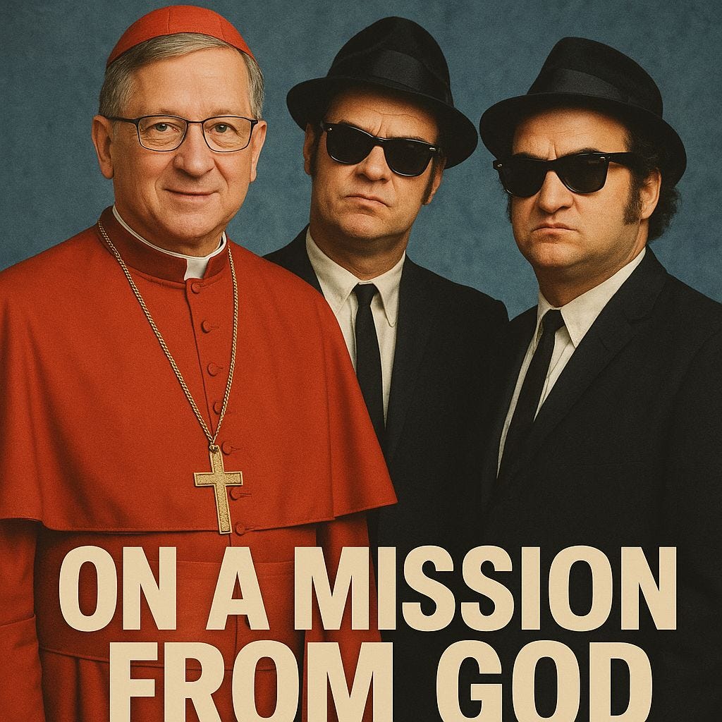 May be an image of 3 people and text that says 'ΟΝ A MISSION FROM GOD'