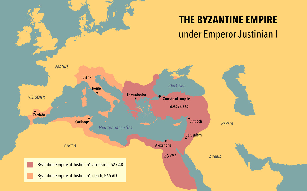 Glassmaking continued in the Byzantine Empire after the fall of the Western Roman Empire.