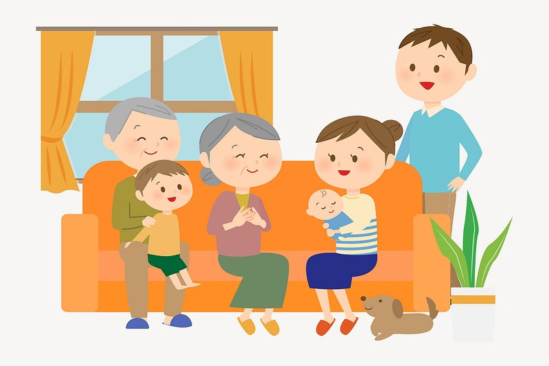 Multigenerational family clipart | Free Photo - rawpixel