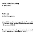 Die Bunderegierung und das PEI belügen die AFD in Drucksache 21/3725 
