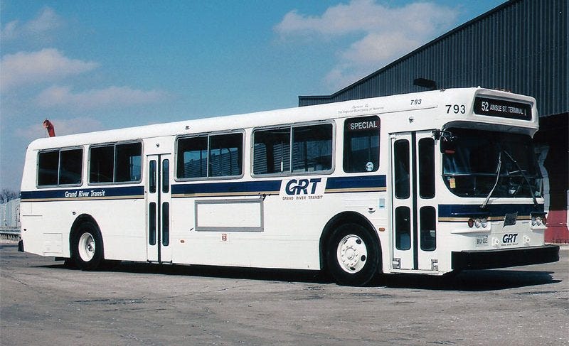 Older style GRT bus