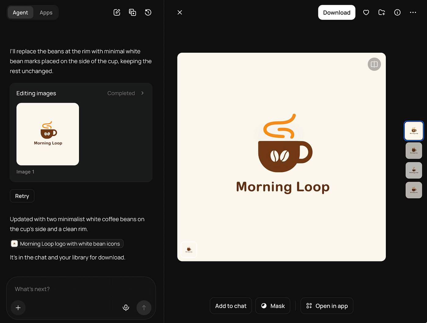 Ideogram’s Text to Vector with editing with agent example Ideogram’s Text to Vector with editing with agent example