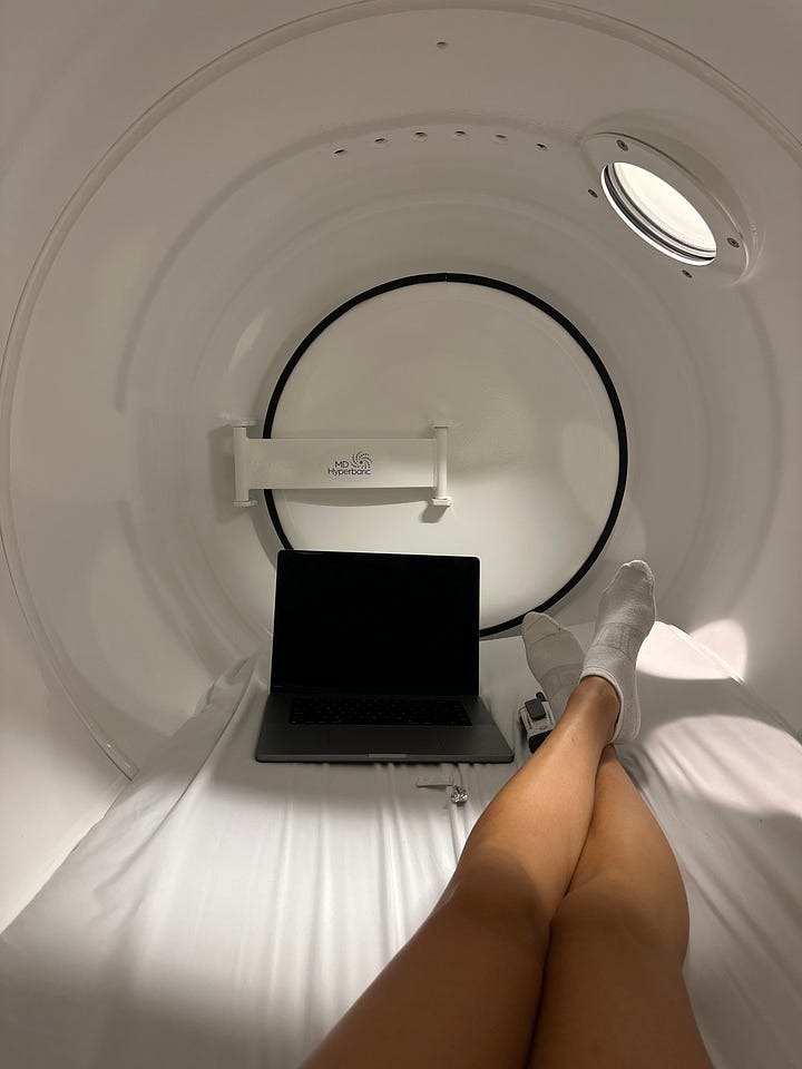 inside the hyperbaric chamber