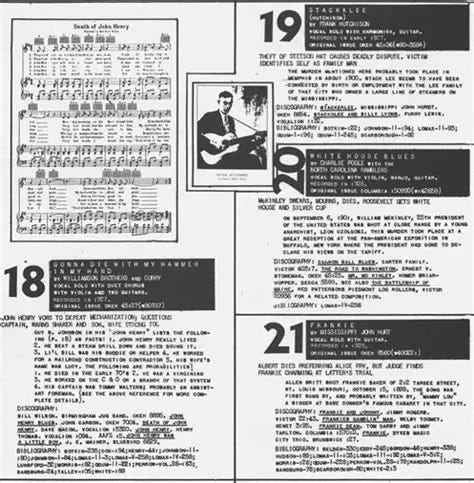 Example of Harry Smith's liner notes for Anthology of American Folk ...