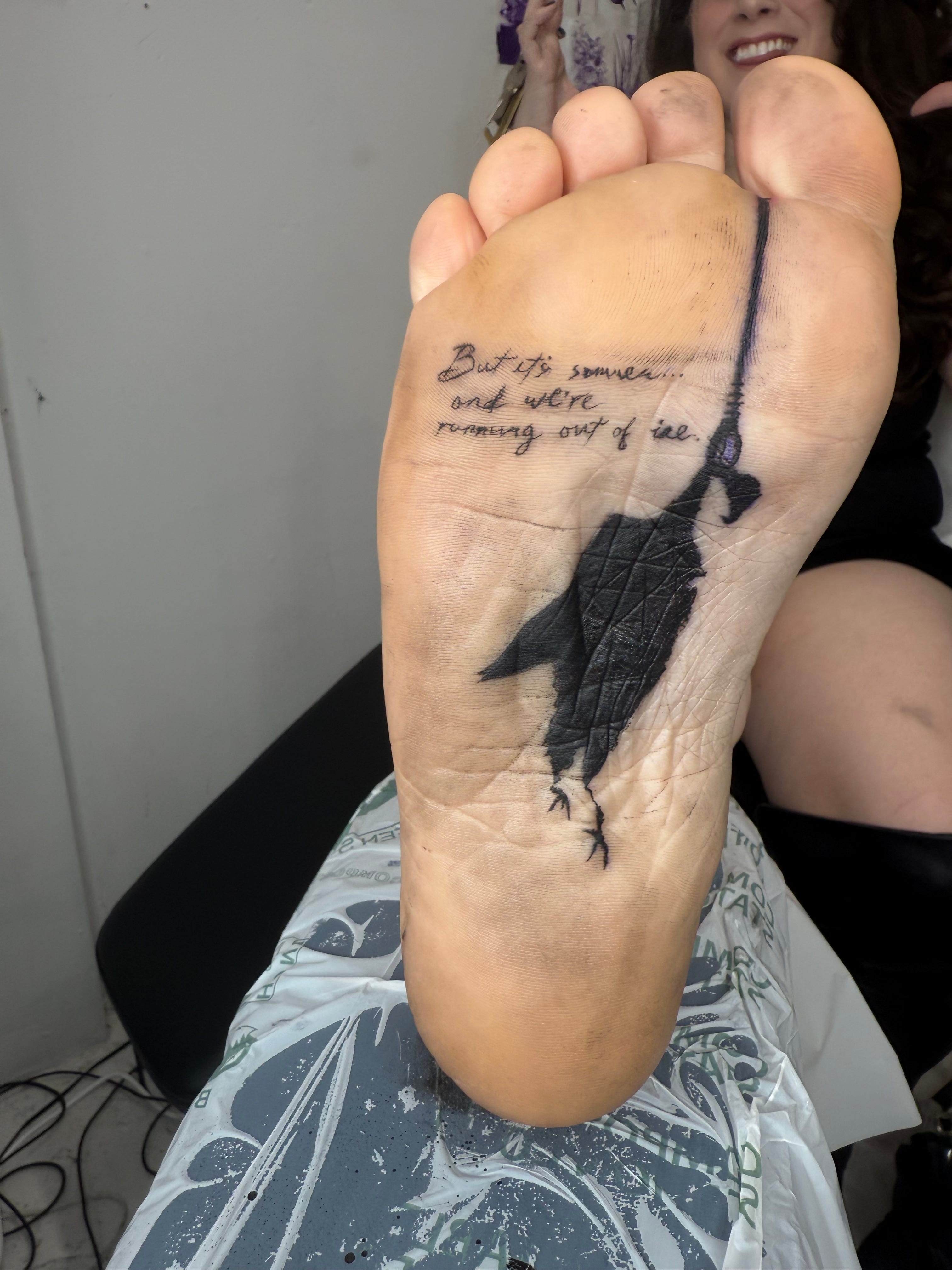 154. I got a tattoo on the bottom of my foot., image size:3024x4032