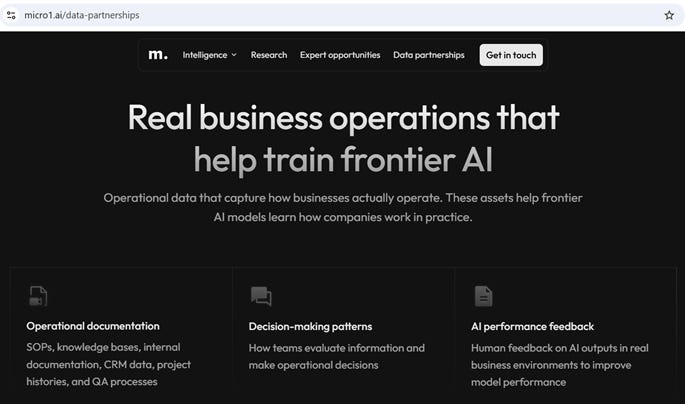 Micro1 website Micro1 website