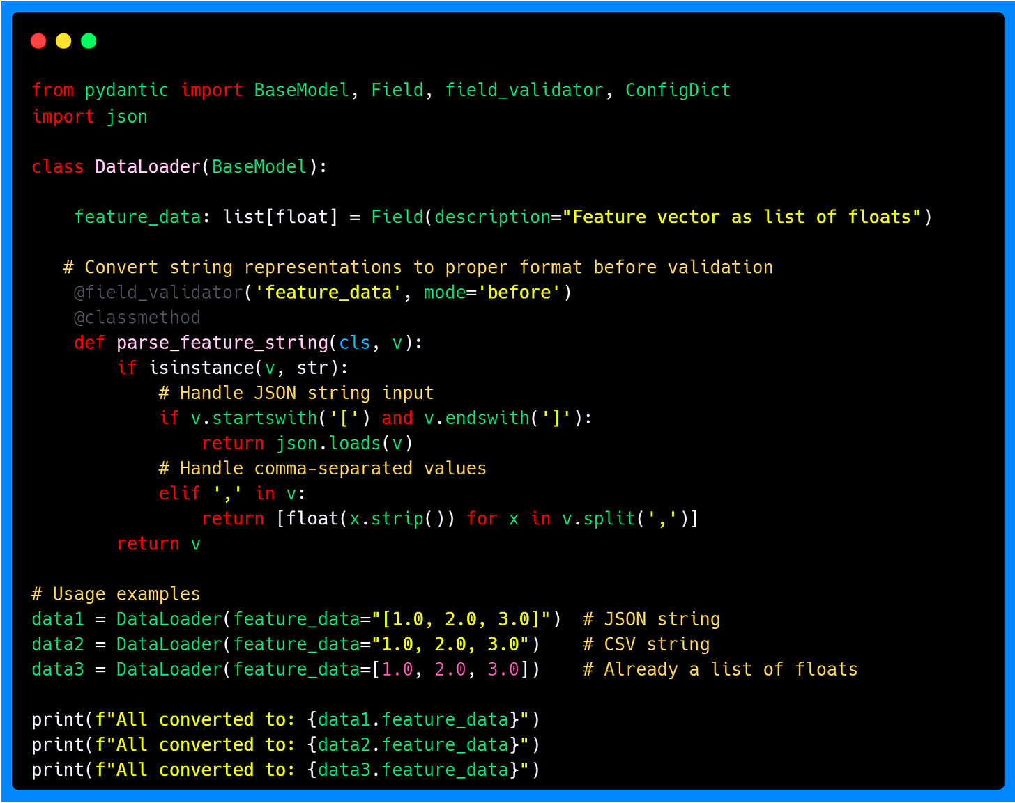 Field Validation (Before Mode) Error Handling Field Validation (Before Mode) Error Handling