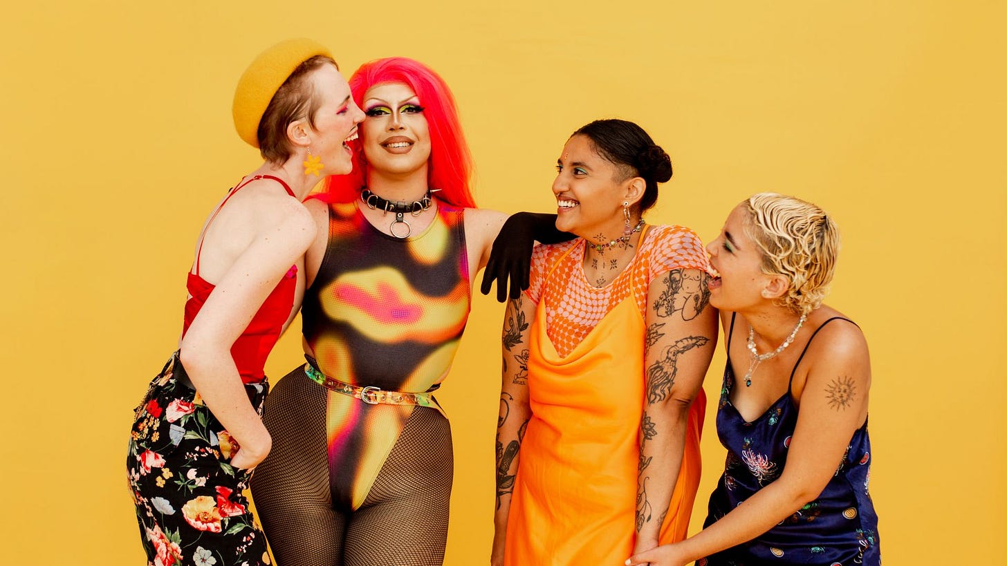 queer people laughing