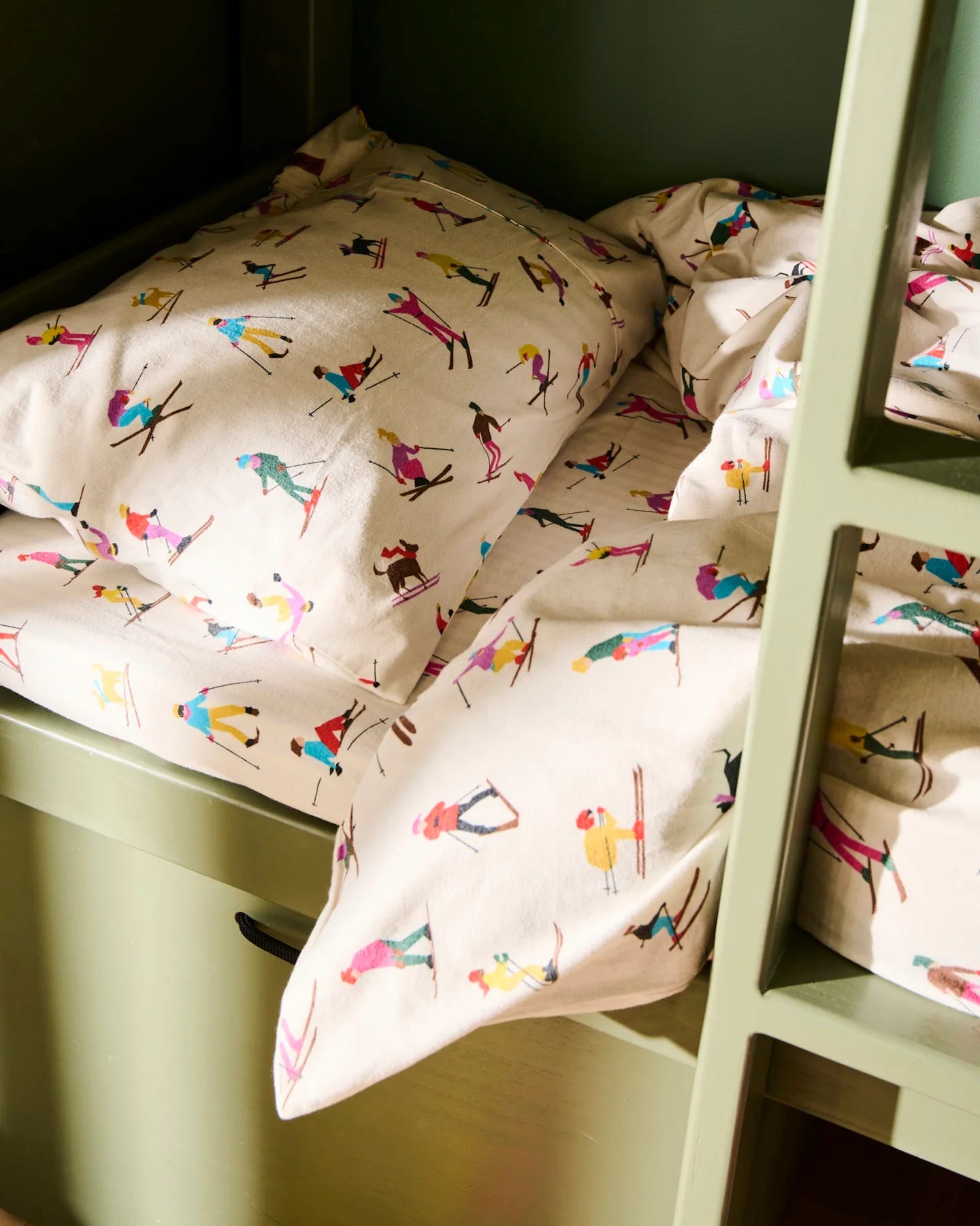 Kip and Co skiers bed linen