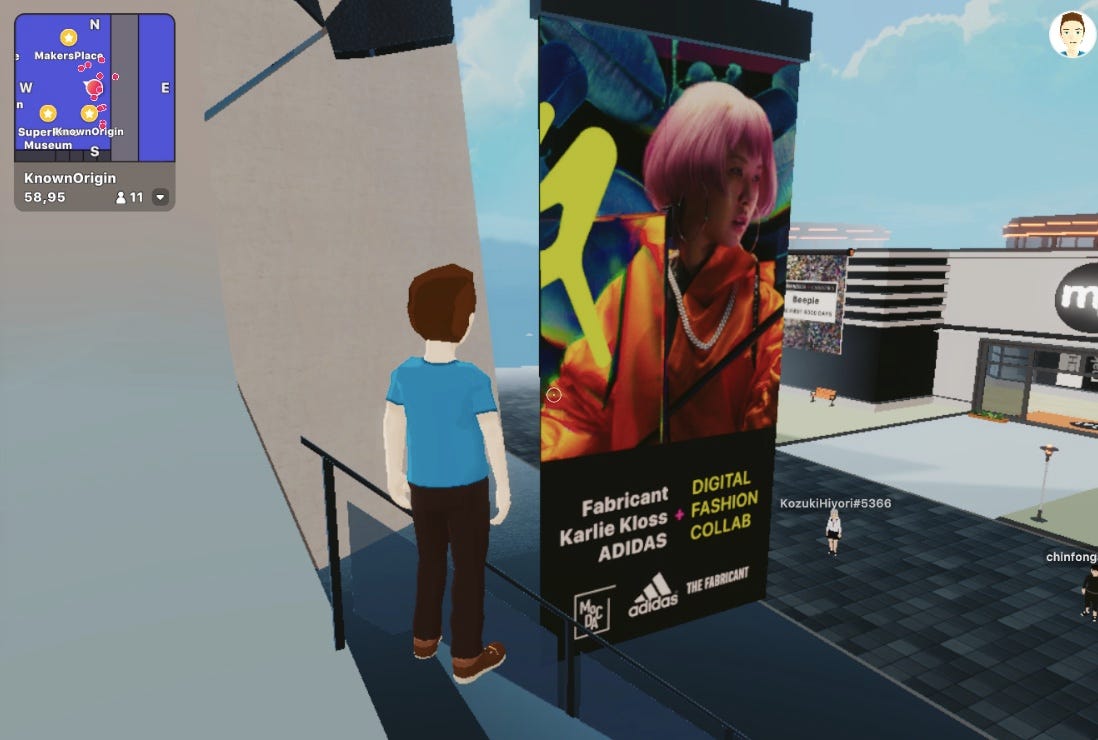 Filippo Lorenzin on Twitter: &quot;Pretty surreal atmosphere as I enter the  first 3D virtual group exhibition I ever curated in the @KnownOrigin_io&#39;s  space in @decentraland. Join us in 30 minutes for a
