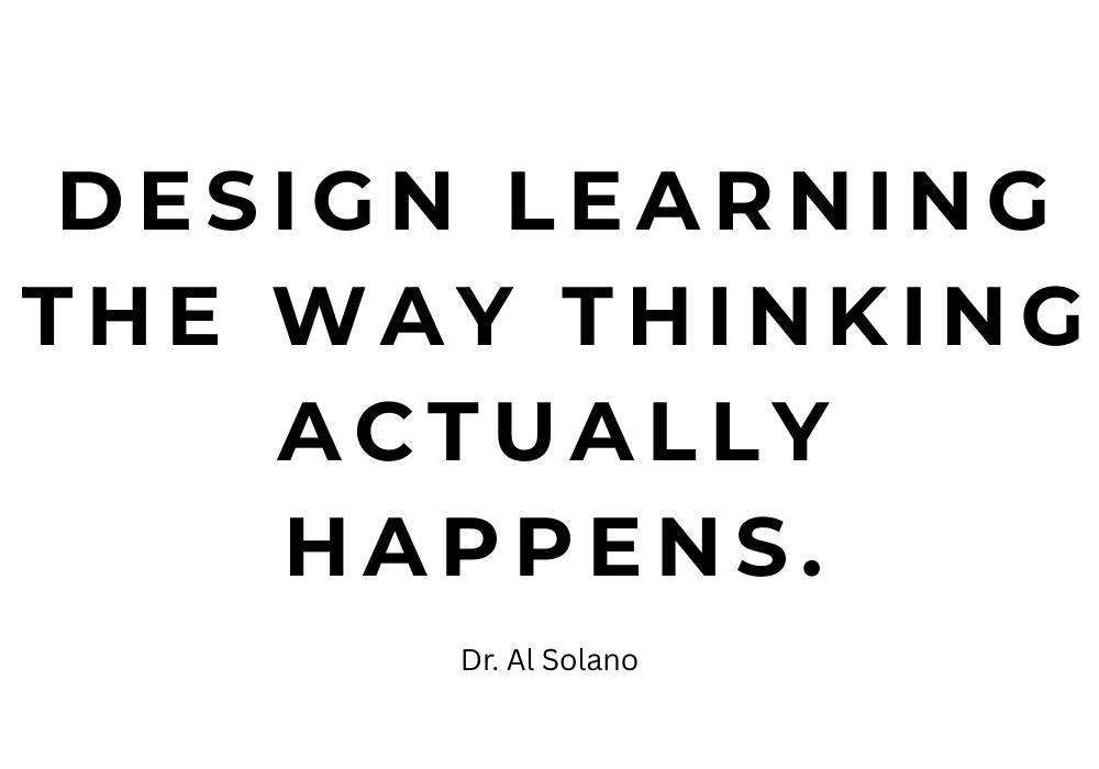 Design learning the way thinking actually happens.