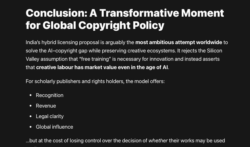 印度提議對生成式AI訓練受版權作品實施強制性總括授權