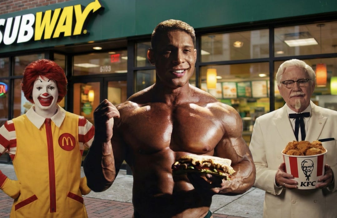 Subway e Ramon Dino tiram onda com McDonald's e KFC Subway e Ramon Dino tiram onda com McDonald's e KFC