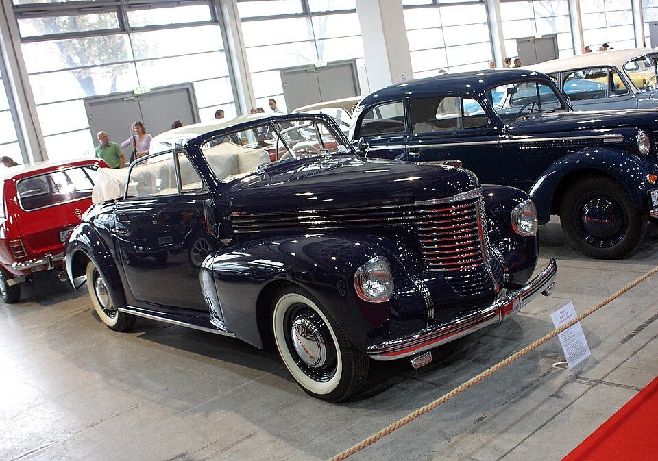 Opel Kapitan Cabriolet, 1939 Opel Kapitan Cabriolet, 1939