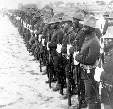 Buffalo Soldiers in formation Buffalo Soldiers in formation