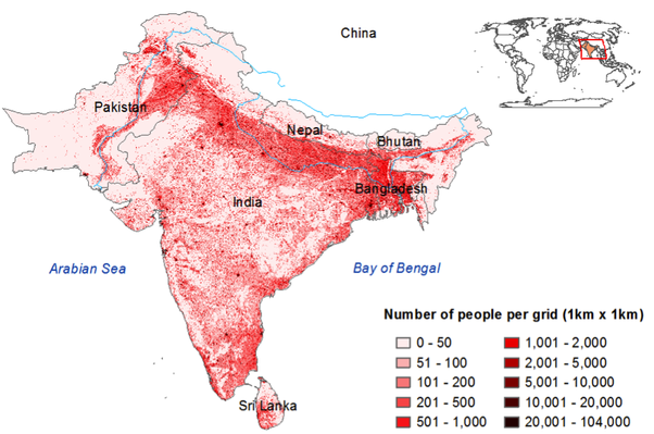 Why is population density in India concentrated against the Himalayan range, rather than on the coastal regions? - Quora Why is population density in India concentrated against the Himalayan range, rather than on the coastal regions? - Quora