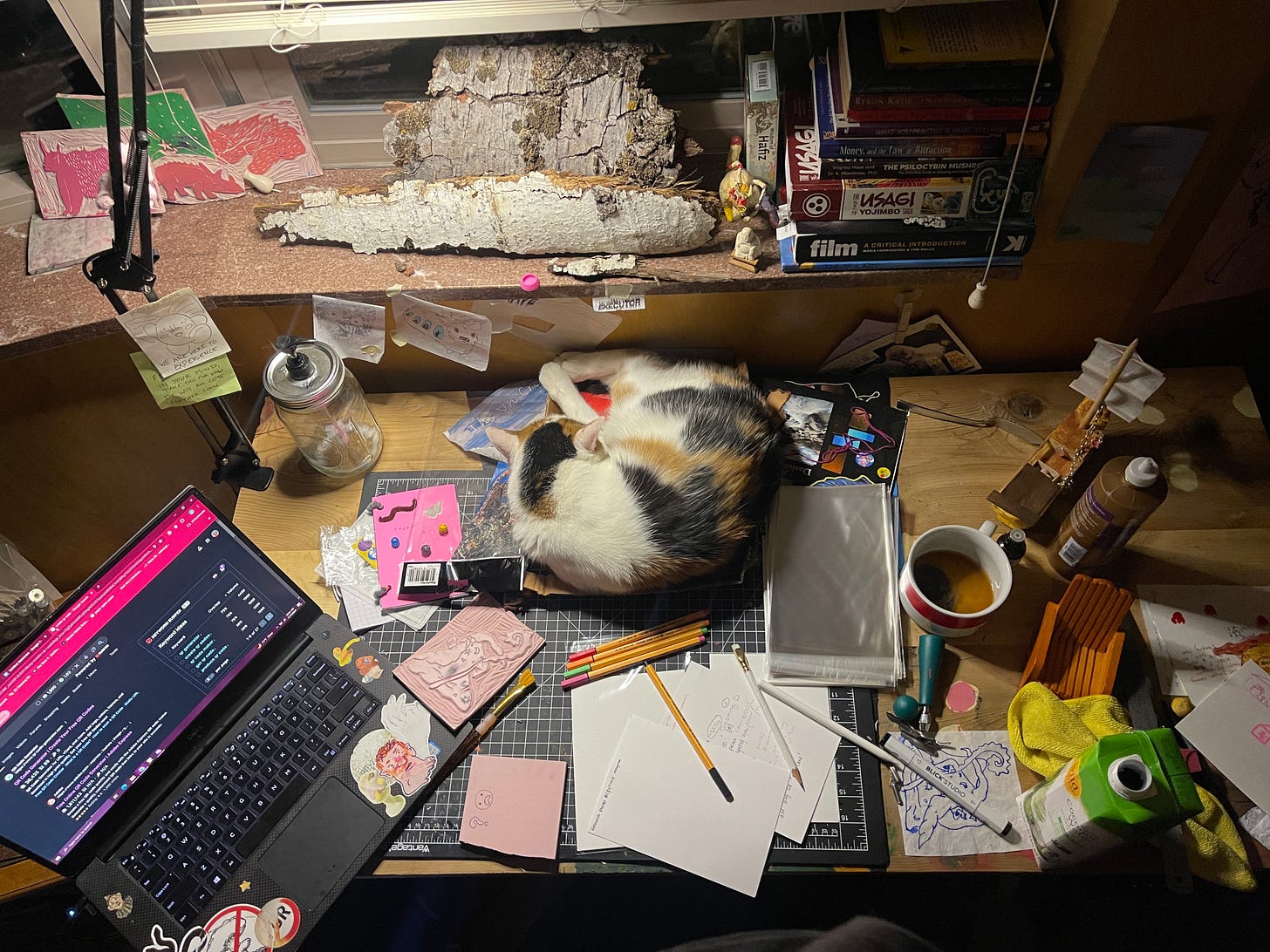 my messy workspace as i prepare for a tabling event my messy workspace as i prepare for a tabling event