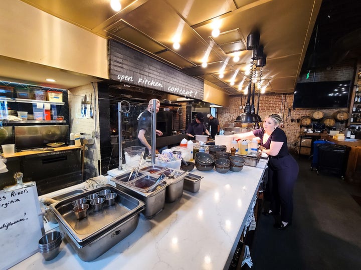 The Crunkleton open kitchen with 8 foot hearth