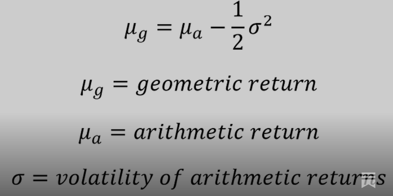 The most important equation or why Bitcoin has to average 30% return a year  to break even with the S&P 500