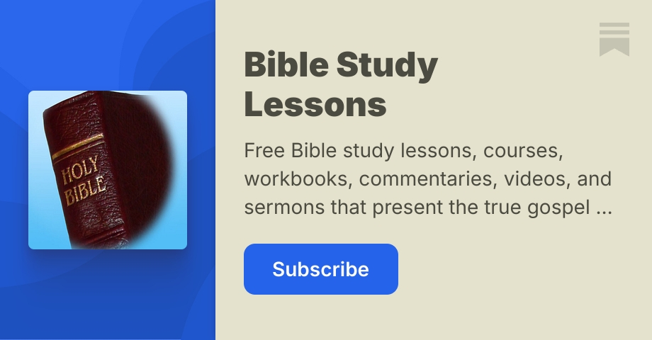 Bible Study Lessons | David E. Pratte | Substack