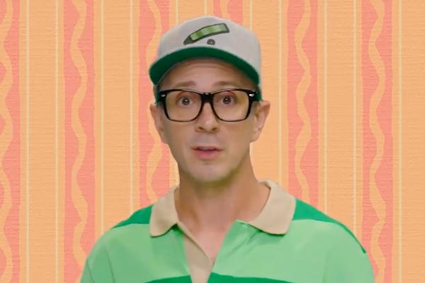 The original host of “Blue’s Clues,” Steve Burns, appeared in a video posted on Twitter on Tuesday, nearly 20 years after he suddenly exited the show. The original host of “Blue’s Clues,” Steve Burns, appeared in a video posted on Twitter on Tuesday, nearly 20 years after he suddenly exited the show.