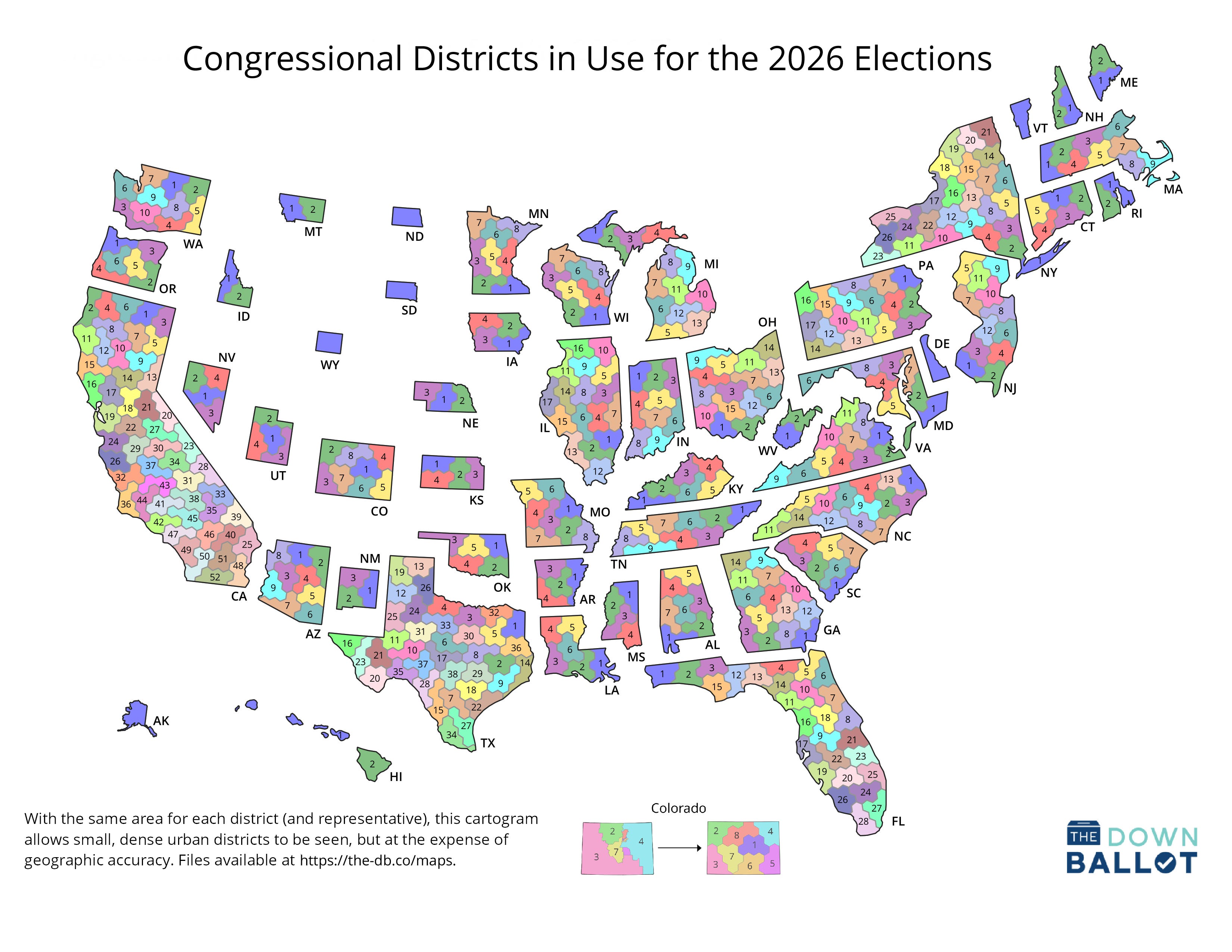 The Downballot releases our latest House 'hexmap,' updated for ...