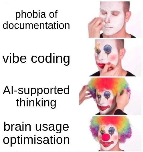 A vibe-coding meme about using AI to optimize the brain’s effort A vibe-coding meme about using AI to optimize the brain’s effort