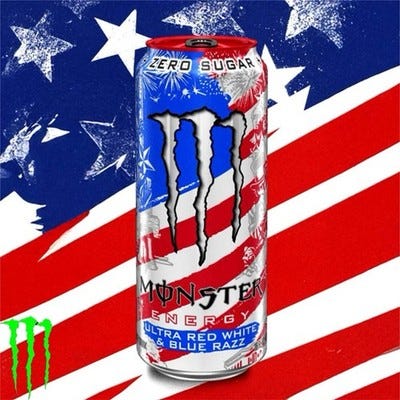 Monster Energy Ultra Red White & Blue Razz 473 ml. NEW FLAVOR | eBay
