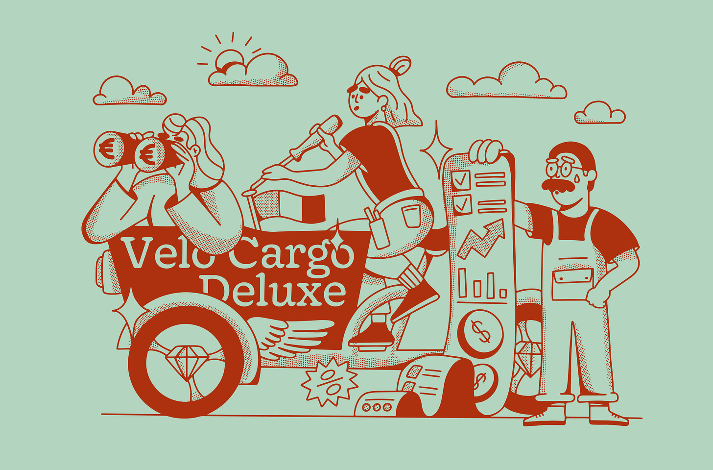 Dessin d'un Vélo cargo Deluxe?