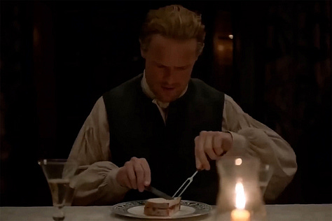 Peanut Butter and Jelly Sandwiches being made in Outlander