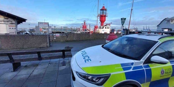 Police car and the boat