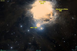 A bright light in space

Description automatically generated