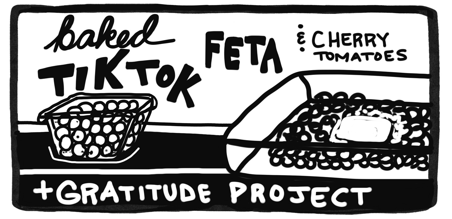 Baked Feta Pasta and a Gratitude Project