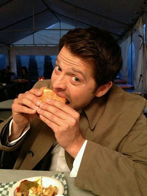 Cas, Tony, Bucky, and Legolas.