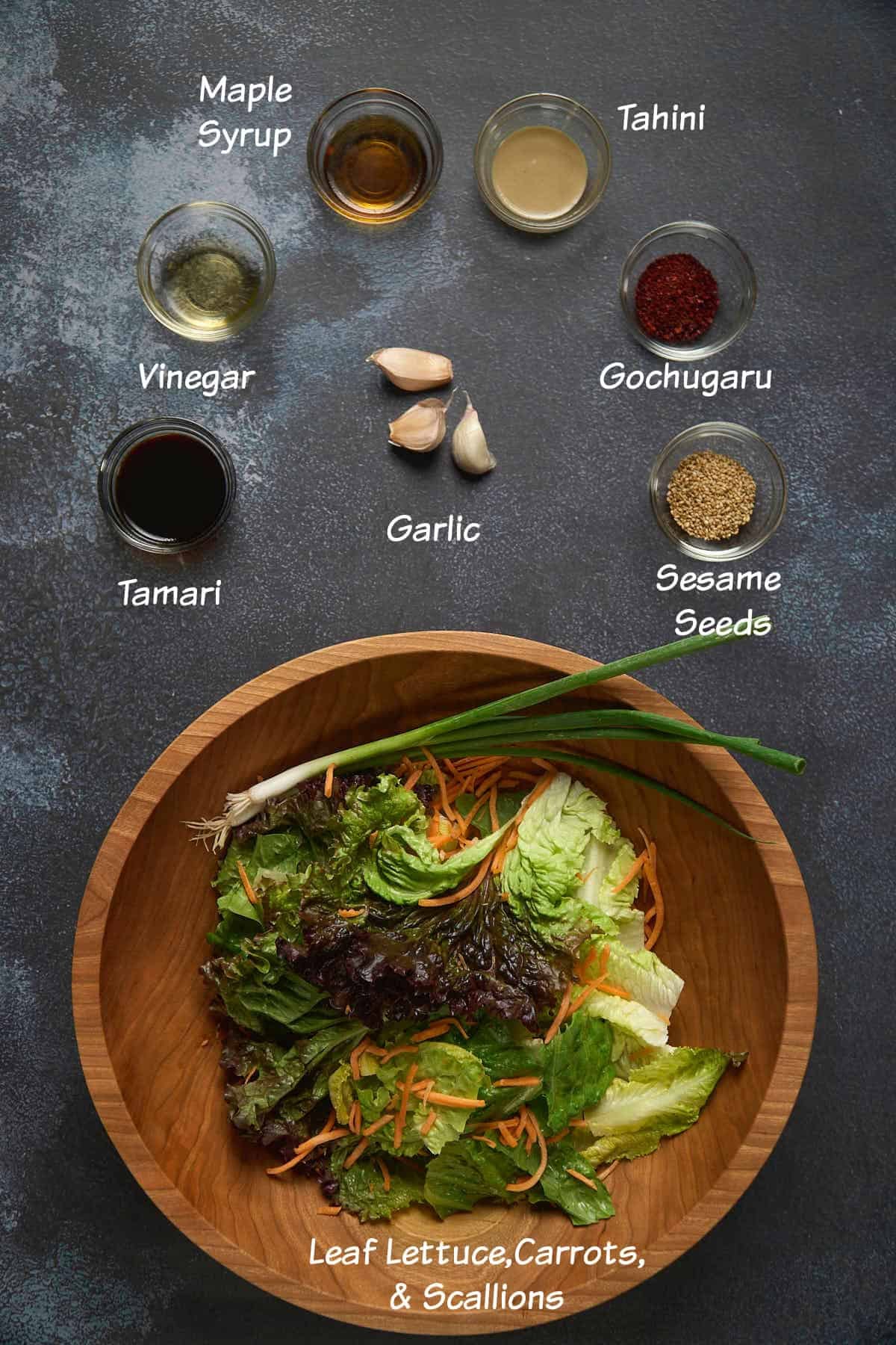 ingredients needed for korean lettuce salad