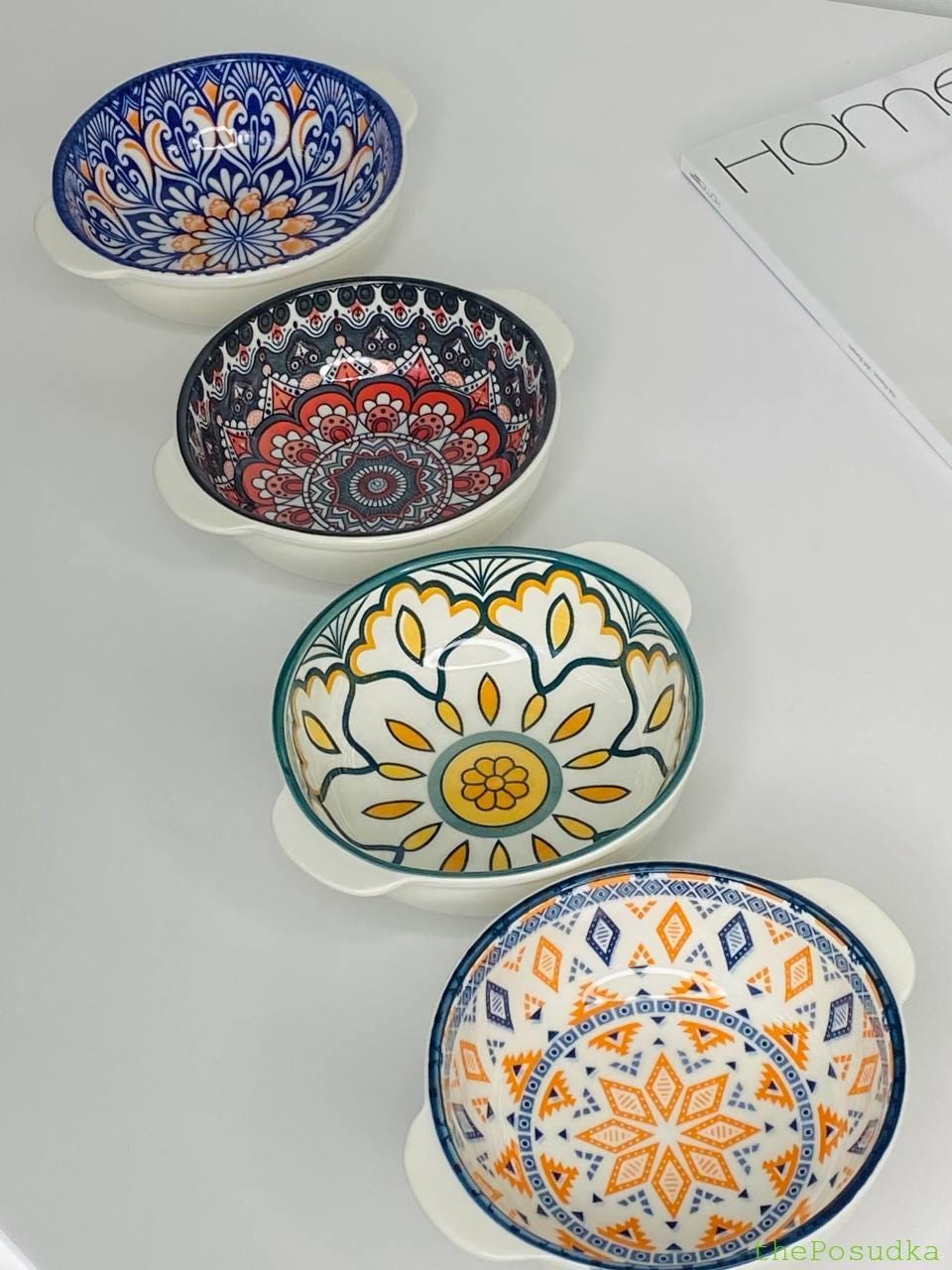 Тарілка глибока з двома ручками “Тригір’я”, 350 мл