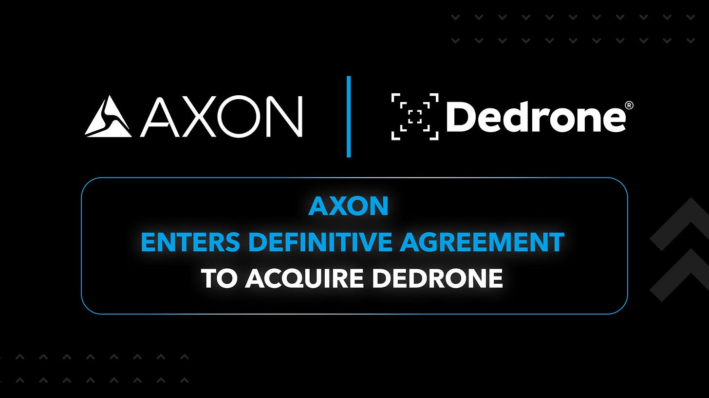 Axon to acquire Dedrone, accelerating the next generation of drone  solutions to protect more lives in more places