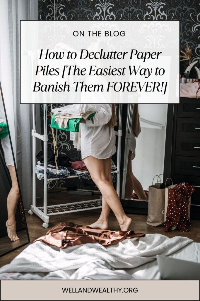 How to Declutter Paper Piles 