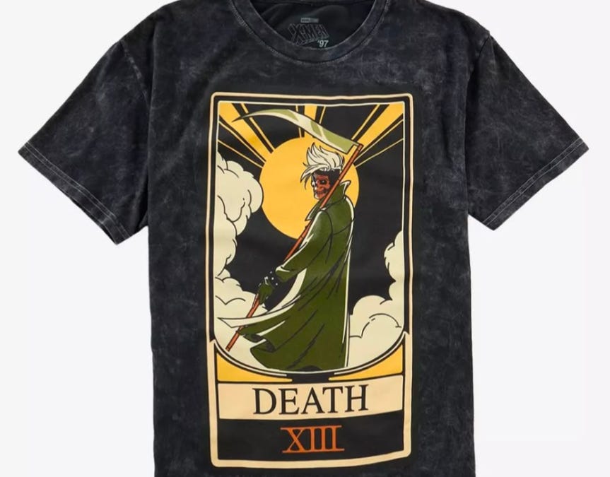 Spotted: Gambit as Death Tarot Card Tee - by Meg