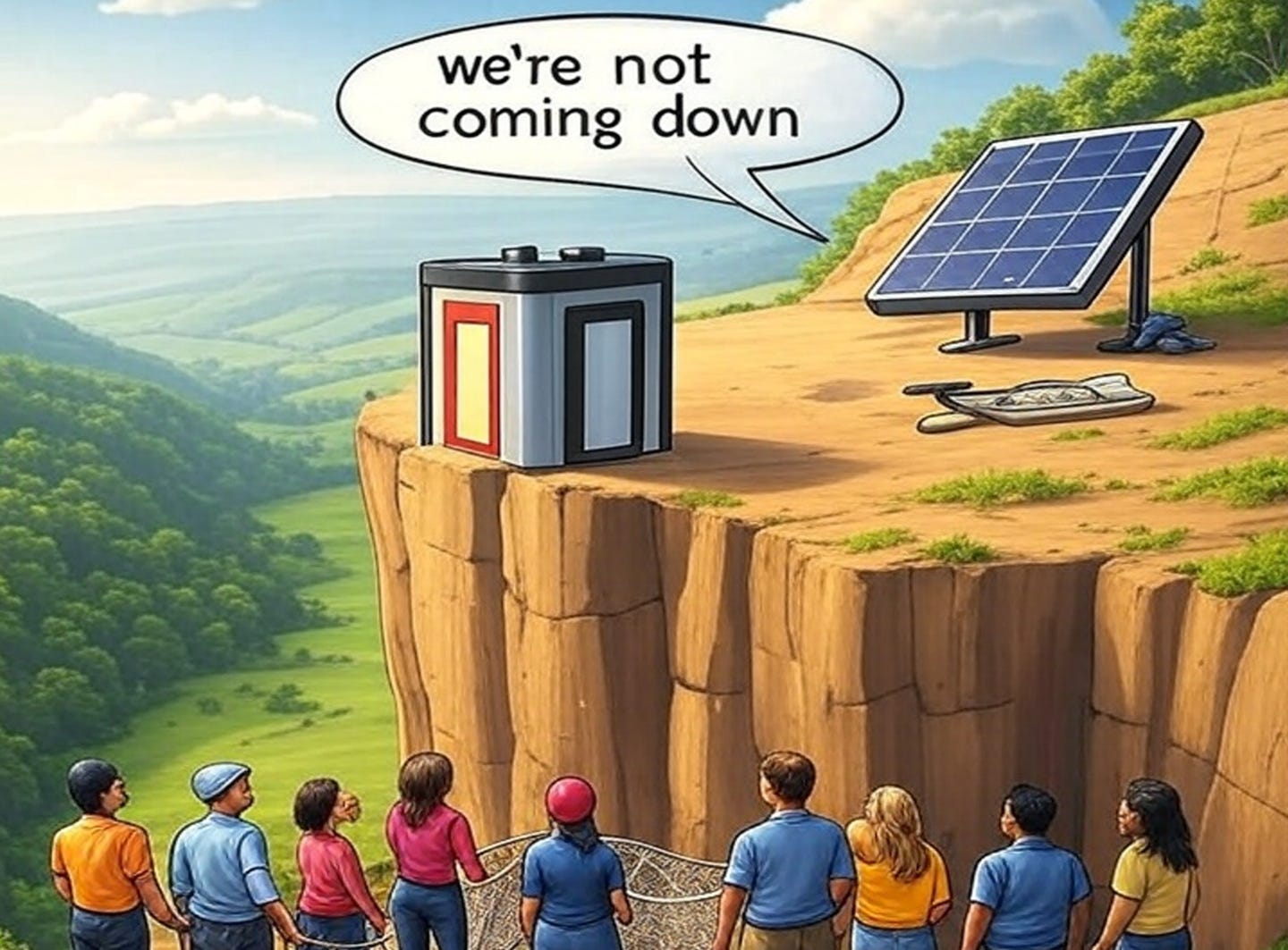 A group of people looking at a solar panel

AI-generated content may be incorrect.