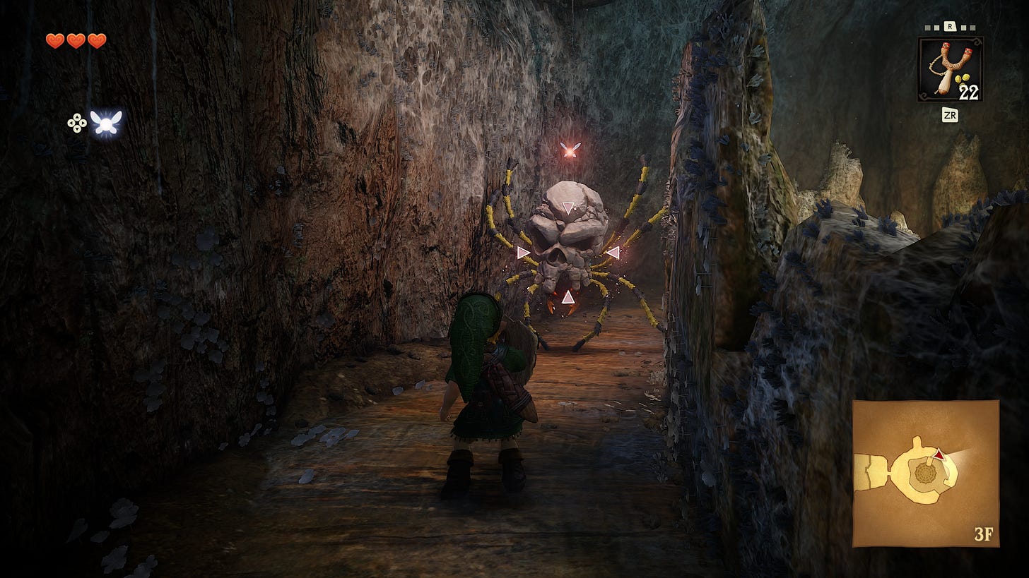 Link fighting a Skullata Link fighting a Skullata