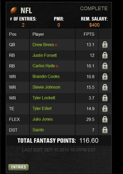 lineup week2 2 fantasy football blueprint lineup week2 2 fantasy football blueprint