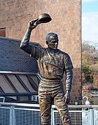 A statue of a baseball player

Description automatically generated with medium confidence