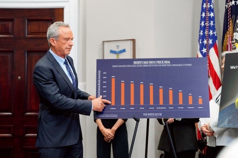 Robert F. Kennedy, U.S. secretary of health and human services, during a news conference in the Roosevelt Room of the White House in Washington, DC, on May 12. Photo: Bloomberg