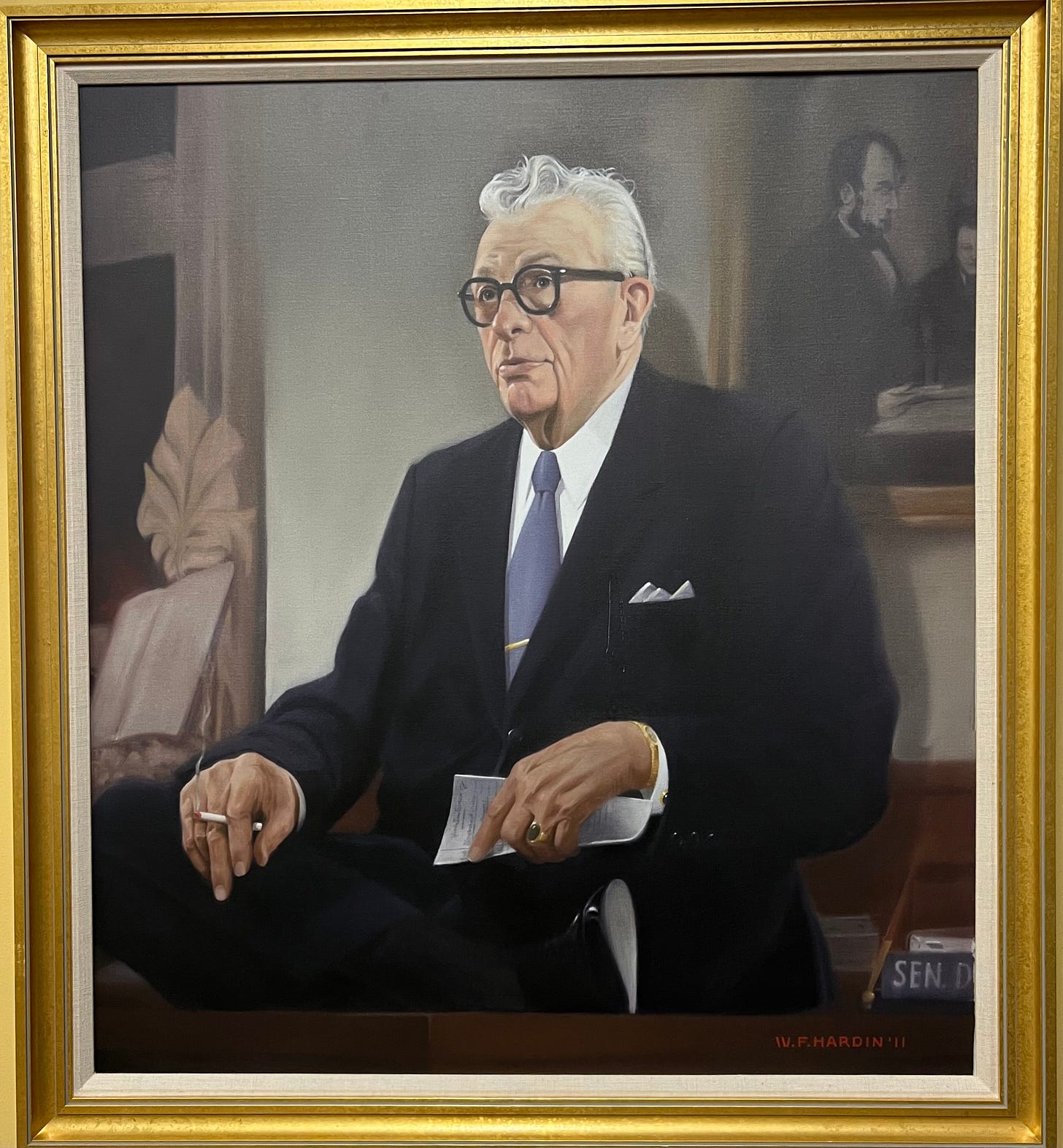 A portrait of Sen. Everett Dirksen