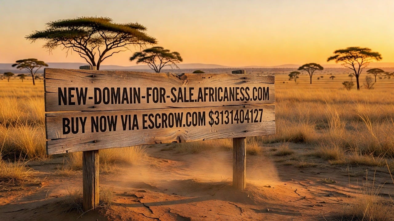 NEW-DOMAIN-FOR-SALE.AFRICANESS.COM BUY NOW VIA ESCROW.COM $3131404127