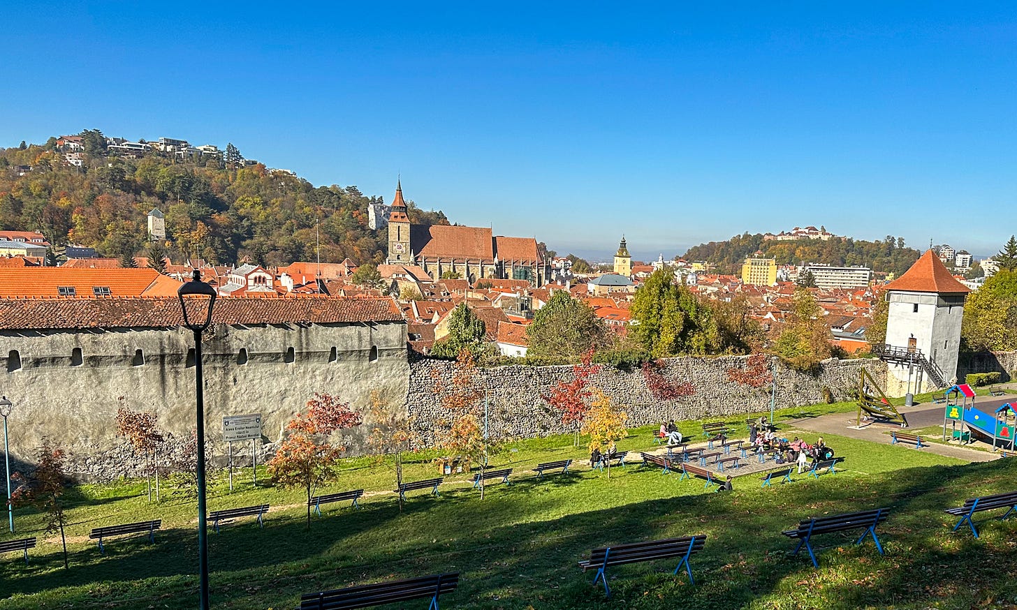 View of Brasov from the Promenade